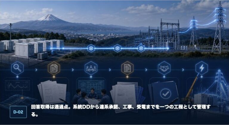 系統DDから受電までの手続きの流れを示すイメージ