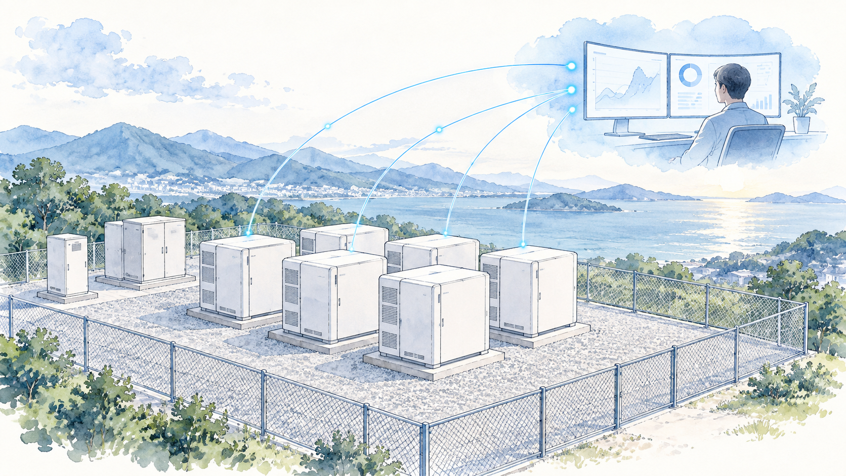 市場運用の要件を、設備づくりと試験の準備に反映する。(概念イラスト)
